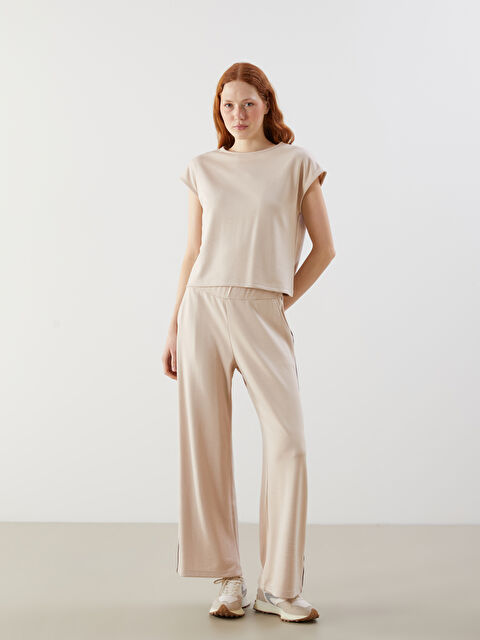 Natuvera Beli Lastikli Kadın Eşofman Altı - S5NT80Z8-ZUZ