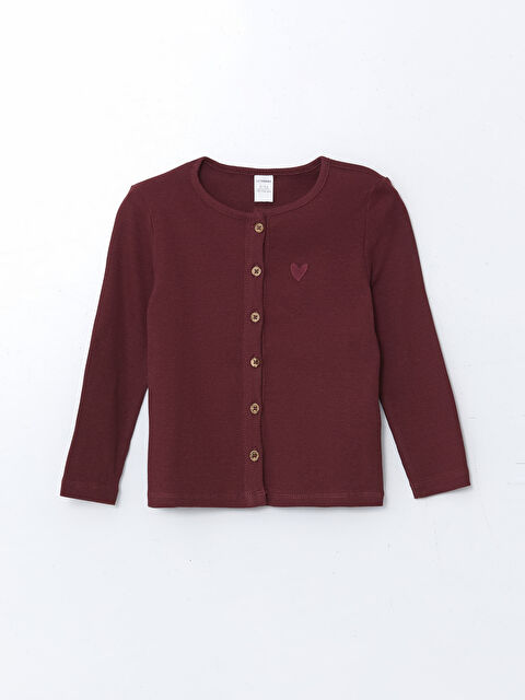 LCW Kids Kalp Nakışlı Kız Çocuk Hırka - S5NU34Z1-HJC