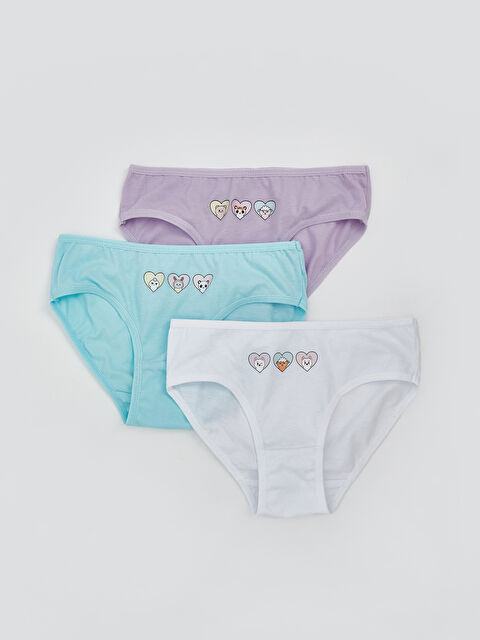 LCW Kids Baskılı Kız Çocuk Külot 3'lü - S5NU84Z4-G0W