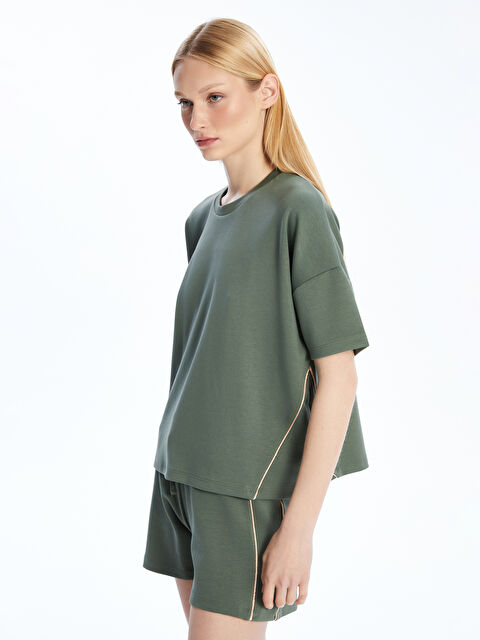 Natuvera Bisiklet Yaka Kadın Spor Tişört - S5NU98Z8-ZYL