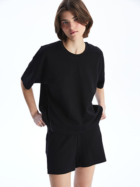 Natuvera Bisiklet Yaka Kadın Spor Tişört - S5NU98Z8-UP7