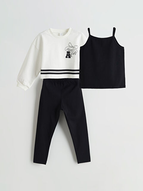 LCW Kids Baskılı Kız Çocuk Takım 3'lü - S5NV50Z1-FRC