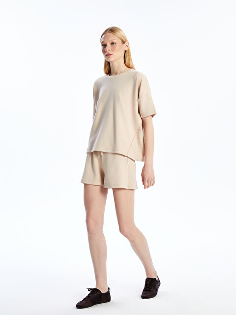 Natuvera Beli Lastikli Kadın Spor Şort - S5NV54Z8-ZUZ