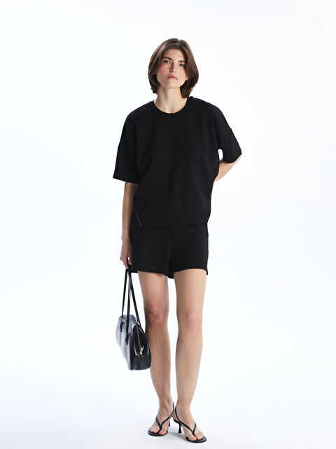 Natuvera Beli Lastikli Kadın Spor Şort - S5NV54Z8-UP7