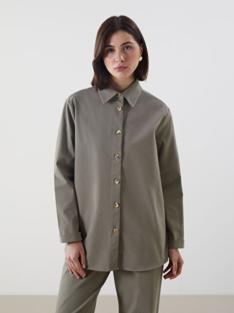 LCW Modest Gabardin Kadın Gömlek - S5NV65Z8-CT7