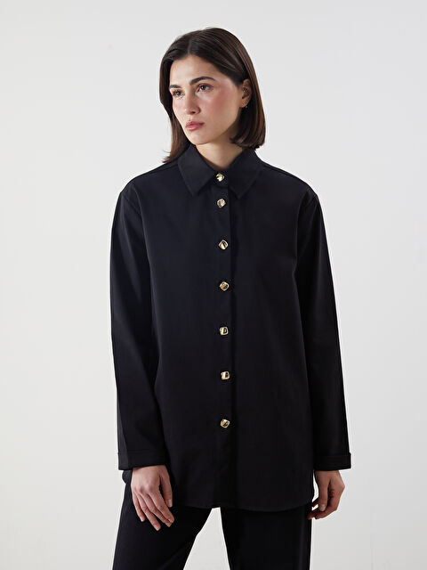LCW Modest Gabardin Kadın Gömlek - S5NV65Z8-CVL
