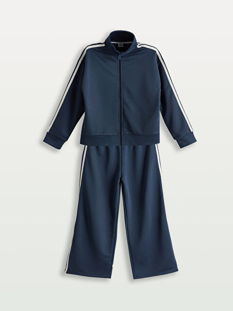 LCW Kids Dik Yaka Kız Çocuk Fermuarlı Sweatshirt - S5NY06Z4-HGJ