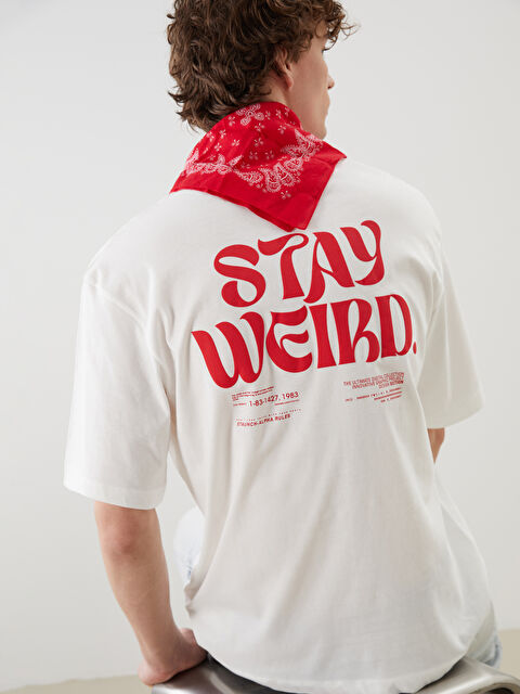 XSIDE Bisiklet Yaka Baskılı Penye Erkek Tişört - S5NY32Z8-R9J