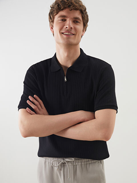 LCW Vision Polo Yaka Çizgili Erkek Tişört - S5NY61Z8-CVL