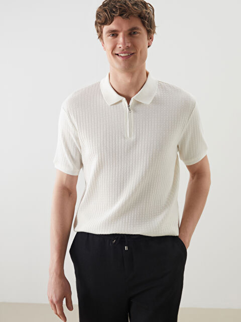 LCW Vision Polo Yaka Çizgili Erkek Tişört - S5NY61Z8-R9J