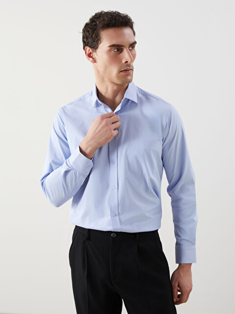 LCW BUSINESS Regular Fit Uzun Kollu Erkek Gömlek - S5NY74Z8-CU5
