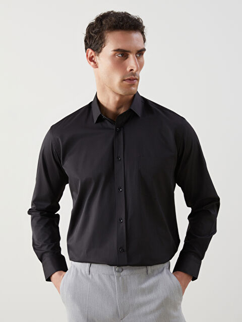 LCW BUSINESS Regular Fit Uzun Kollu Erkek Gömlek - S5NY74Z8-RQL