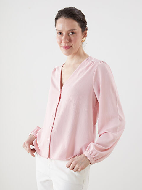 LCWAIKIKI Classic V Yaka Kadın Bluz - S5NY78Z8-DTG