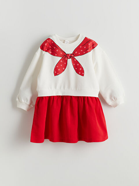 LCW Kids Kurdele Detaylı Kız Çocuk Elbise - S5O021Z1-FRC