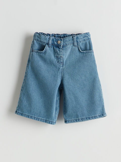 LCW Kids Beli Ayarlanabilir Kız Çocuk Jean Şort - S5O031Z1-507