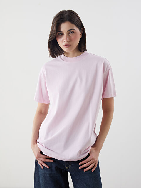 LCW Modest Dik Yaka Kadın Tişört - S5O045Z8-FXC