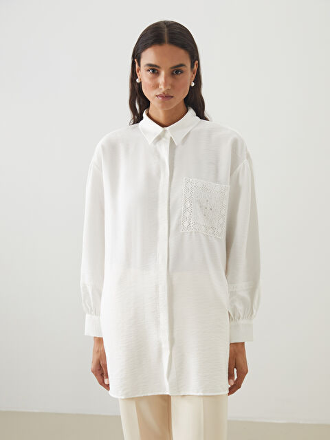 LCW Modest Dantel Cepli Kadın Gömlek Tunik - S5O083Z8-EEW