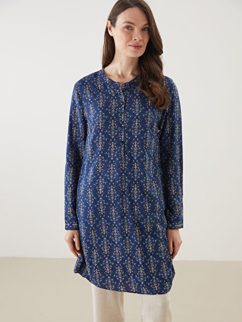 LCW Grace Hakim Yaka Desenli Kadın Tunik - S5O089Z8-LSJ