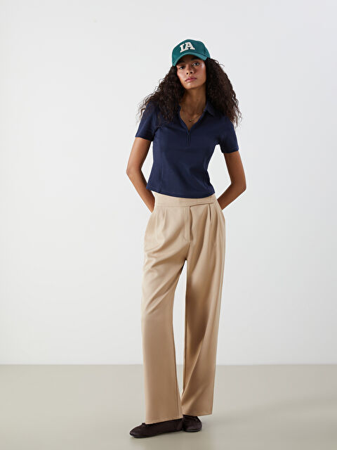 LCWAIKIKI Classic Loose Fit Wide Leg Women's Pleated Trousers - S5O090Z8-G8H