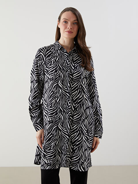 LCW Grace Desenli Kadın Gömlek Tunik - S5O093Z8-LQJ