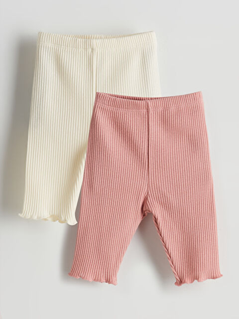 LCW baby Beli Lastikli Kız Bebek Şort Tayt 2'li - S5O105Z1-RSS