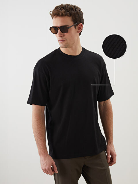 LCW Vision Bisiklet Yaka Erkek Dokulu Tişört - S5O116Z8-CVL