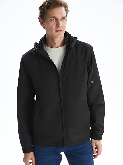 LCWAIKIKI Classic Standart Kalıp Kapüşonlu Erkek Mont - S5O128Z8-CVL