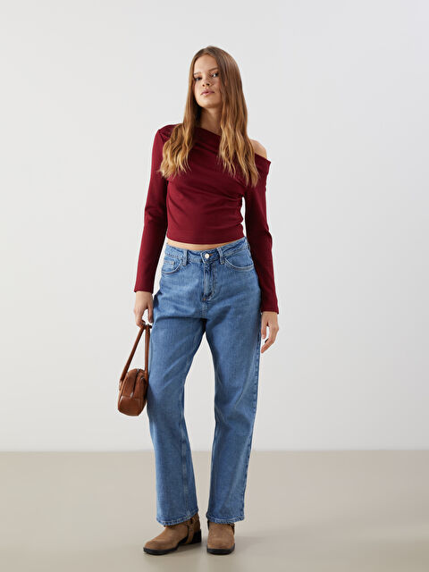 XSIDE Straight Fit Kadın Jean Pantolon - S5O175Z8-CU5