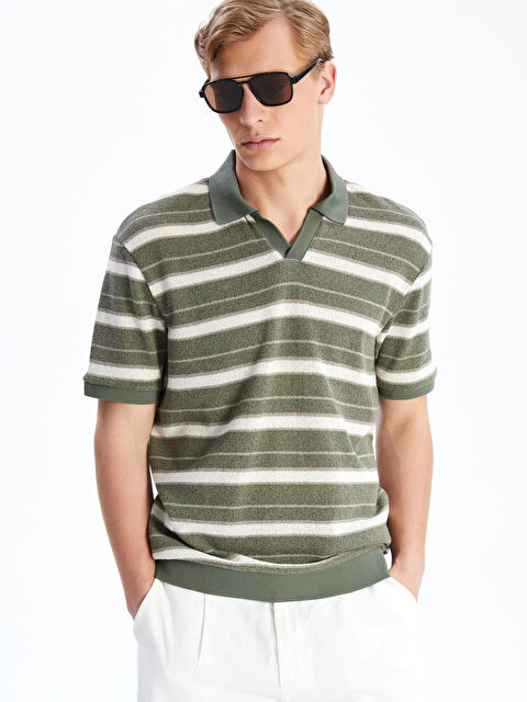 LCW Vision Polo Yaka Çizgili Erkek Tişört - S5O182Z8-LFM