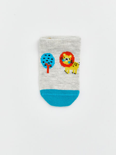 LCW ECO Hayvan Desenli Erkek Çocuk Patik Çorap - S5O203Z1-M0T