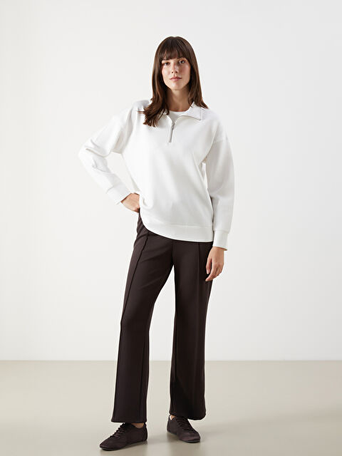 LCW Comfort Beli Lastikli Geniş Paça Kadın Eşofman Altı - S5O216Z8-HMK