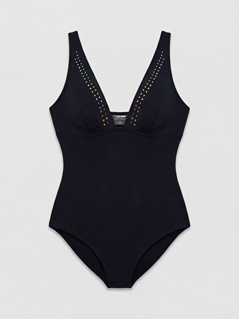 LCW DREAM Taşlı Çıkarılabilir Pedli Kadın Mayo