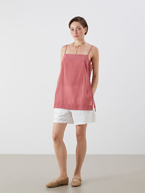 LCW Vision Loose Fit Ajurlu Brode Kadın Şort - S5O278Z8-Q6K