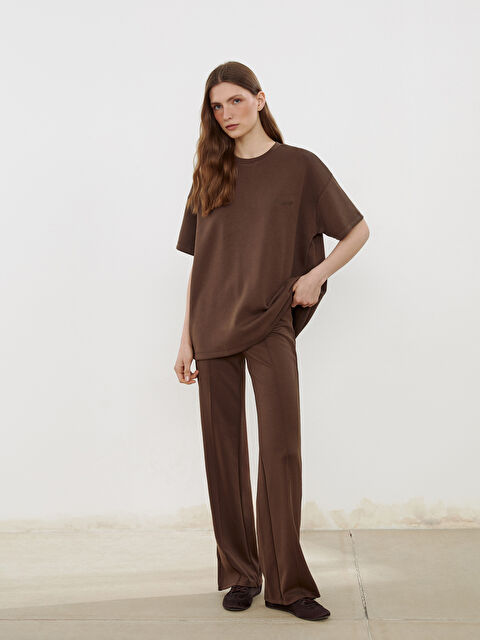 LCW Vision Dar Fit Modal Karışımlı Kadın Pileli Pantolon - S5O297Z8-R3C