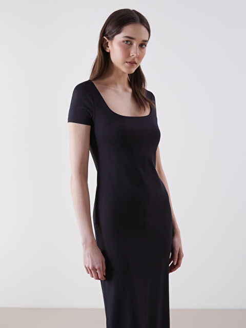 LCW Vision Kare Yaka Bodycon Elbise - S5O309Z8-CVL