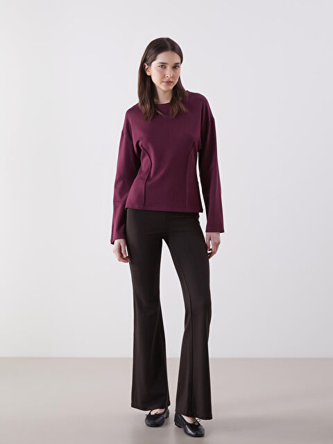 LCW Vision Beli Lastikli Kadın Pileli Pantolon - S5O350Z8-HNM