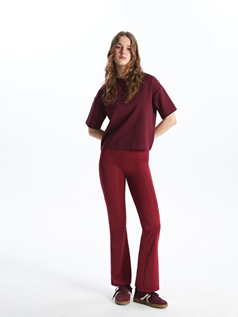 XSIDE ACTIVE Beli Lastikli İspanyol Paça Kadın Spor Tayt - S5O470Z8-CWK