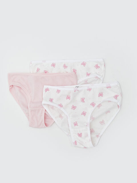 LCW Kids Bow Patterned Girls' Knickers 3-Pack - S5O472Z4-LU7