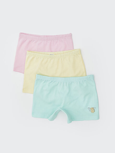 LCW Kids Baskılı Kız Çocuk Boxer 3'lü