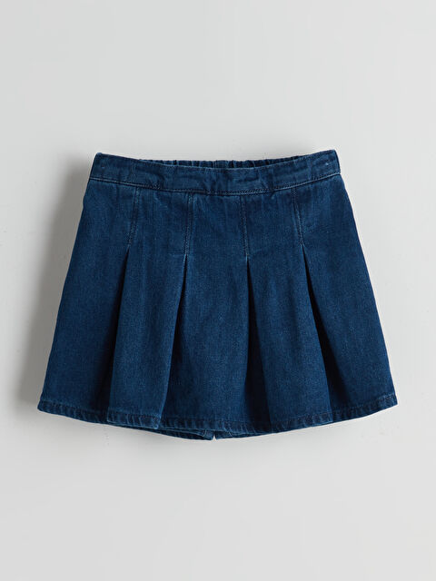 LCW Kids Beli Lastikli Kız Çocuk Jean Şort