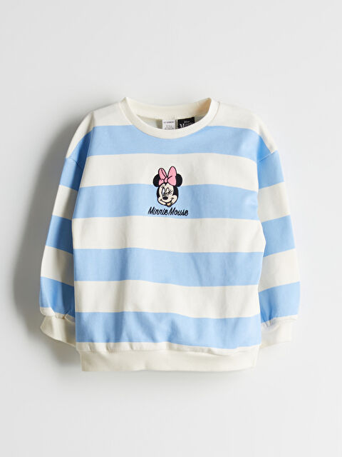 LCW Kids Minnie Mouse Baskılı Kız Çocuk Sweatshirt - S5O513Z1-G7V
