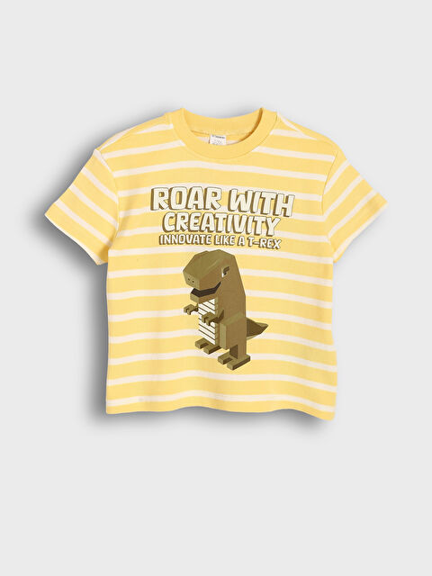 LCW baby Dinozor Baskılı Erkek Bebek Tişört - S5O544Z1-LKB