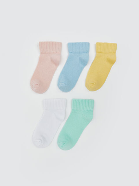 LCW Kids Basic Kız Çocuk Patik Çorap 5'li - S5O552Z4-J3N