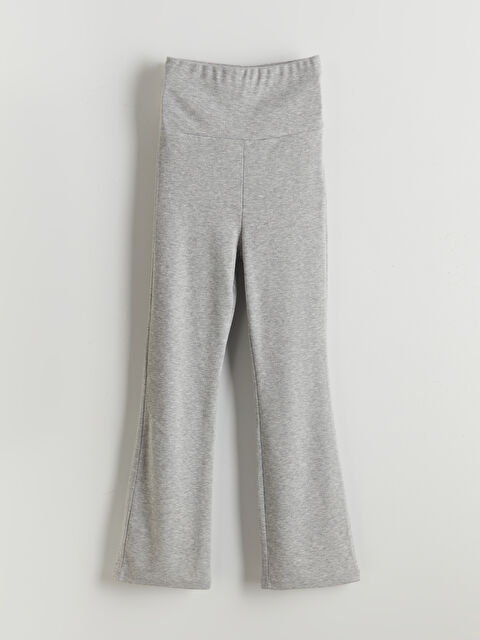 LCW Kids Beli Lastikli Kız Çocuk İspanyol Paça Tayt