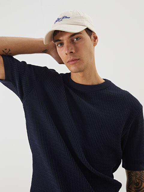 XSIDE Bisiklet Yaka Kısa Kollu Erkek Dokulu Triko Kazak - S5O580Z8-HRZ