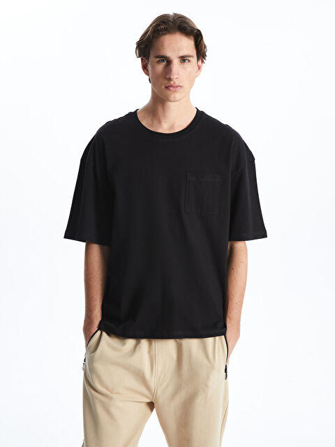 XSIDE Bisiklet Yaka Penye Erkek Tişört - S5O612Z8-CVL