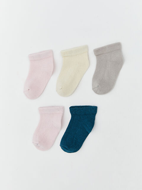 LCW baby Basic Kız Bebek Patik Çorap 5'li - S5O614Z1-FDK