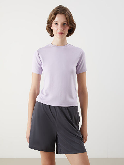 LCWAIKIKI Classic Bisiklet Yaka Kadın Tişört - S5O661Z8-G0W