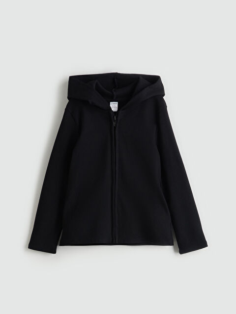 LCW Kids Kapüşonlu Kız Çocuk Fermuarlı Sweatshirt - S5O674Z1-CVL