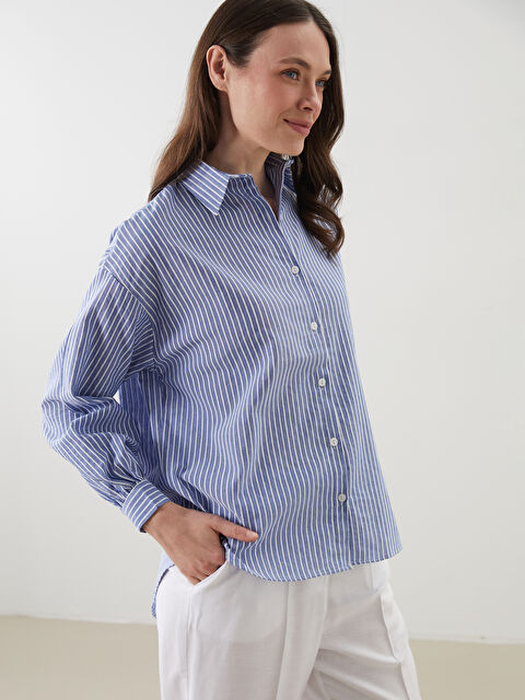 LCW Grace Çizgili Kadın Gömlek - S5O695Z8-LGS